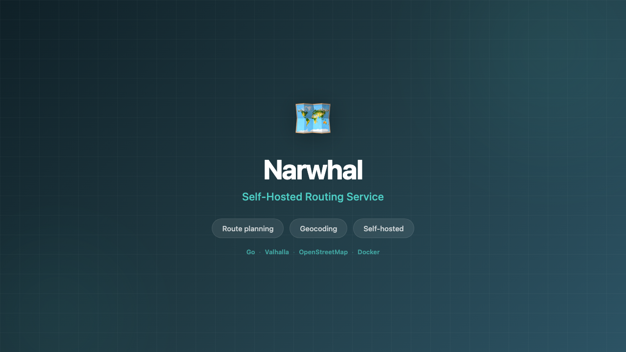 Narwhal — Self-Hosted Routing Service